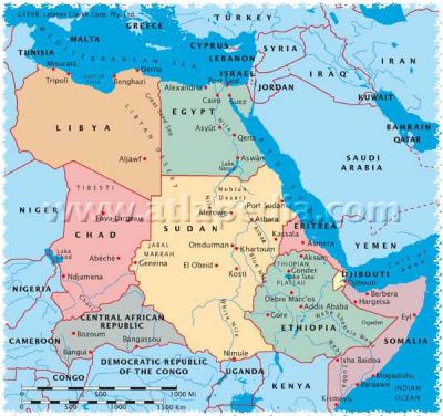 Mapa de Africa del Este